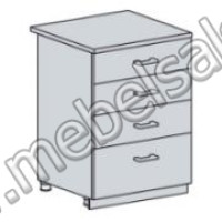 НУВЕЛЬ ШКАФ НИЖНИЙ 600 С 4 ЯЩИКАМИ (ШН4Я 600)